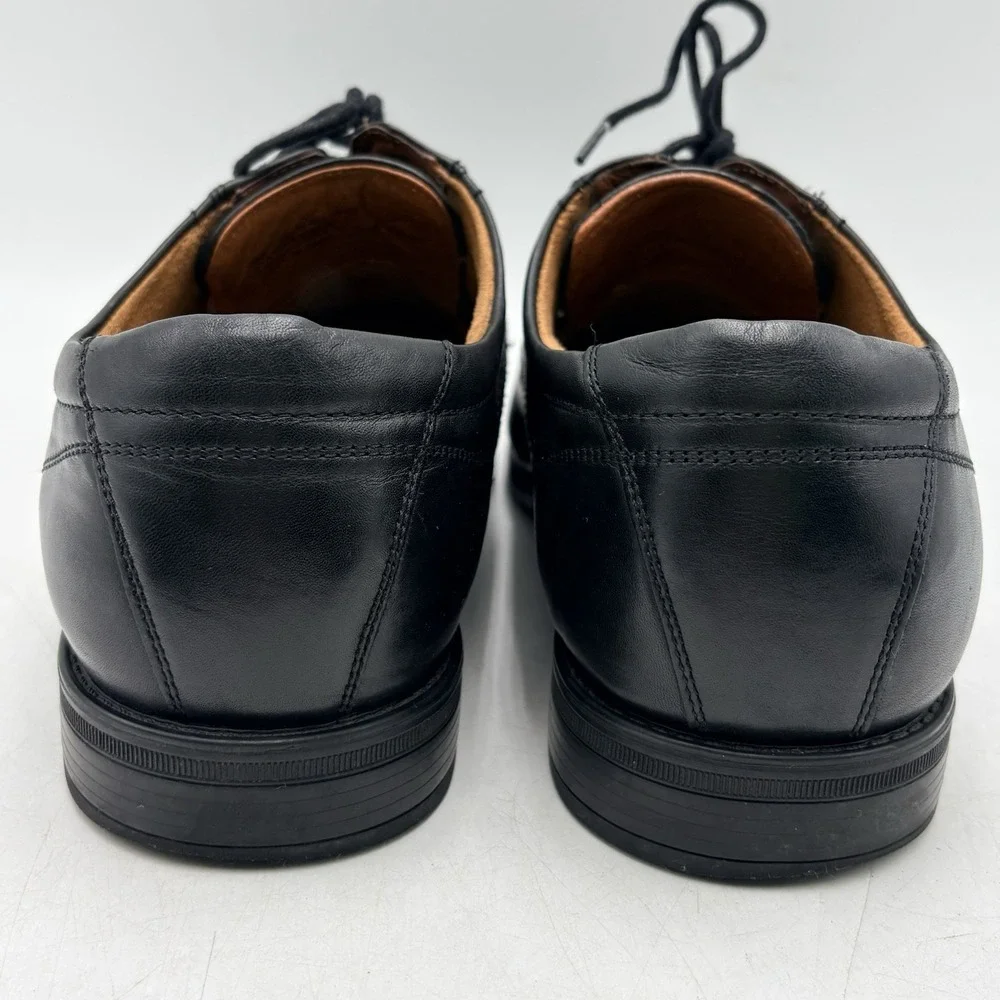 Florsheim Ortholite Mens 10.5D Black Cap Toe Oxford Leather Dress Shoes 12138
